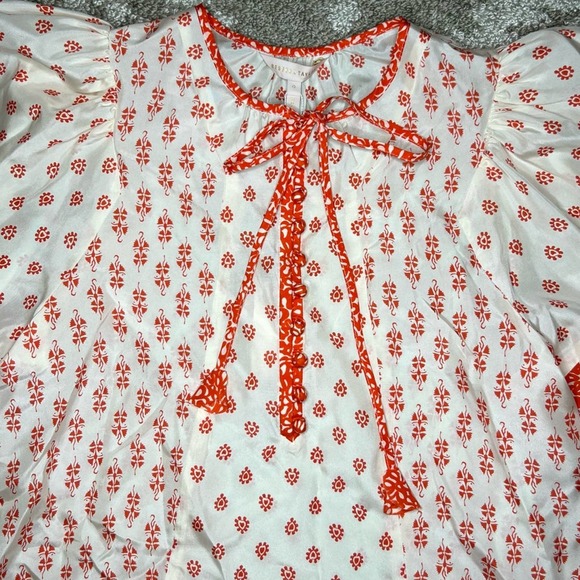 Rebecca Taylor Silk Block Mix Boho Blouse NWT SZ 0 - Picture 3 of 8